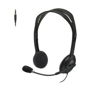 LOGITECH Black wired headset H111 |‎ Stereo mic office